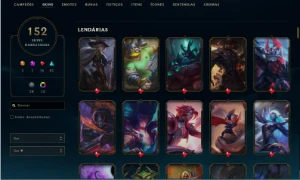 Conta League Of Legends Esmeralda 3, LVL 358 e 152 SKINS LOL