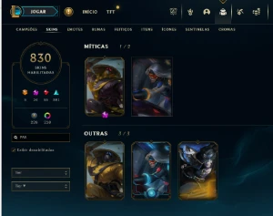 Conta Platina 3 Com Todas Skins Raras Do Jogo. - League of Legends LOL