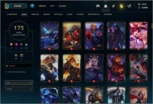 Conta League of Legends Platina todos os campeoes 175 skins LOL