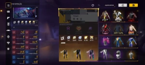 Conta Gemada Angelicais, Punhos, Evos e Muito Mais - Free Fire