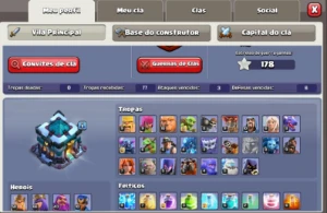 Cv 13 Quase FULL, muros bem upados e decorações Raras - Clash of Clans