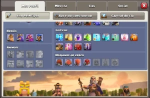 Cv 13 Quase FULL, muros bem upados e decorações Raras - Clash of Clans