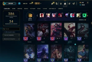 Prata 3 com TODOS os champs e 126 Skins (ADC / JG/MID / TOP) - League of Legends LOL