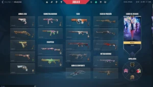 Conta valorant com varias facas pra sair logo