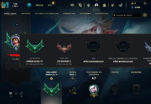 Conta De Lol Esmeralda 4 Ganhando 30 Pontos+