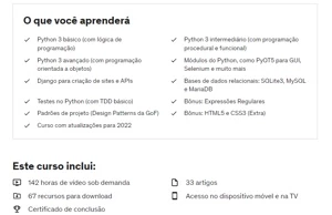 Curso python 3 Completo com Django, Selenium, Regexp e mais. - Cursos e Treinamentos