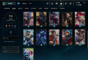Esmeralda 3 com 27 Champs e 24 Skins - League of Legends LOL