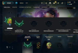 Esmeralda 3 com 27 Champs e 24 Skins - League of Legends LOL