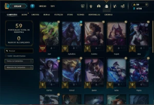 Esmeralda 3 com 27 Champs e 24 Skins - League of Legends LOL
