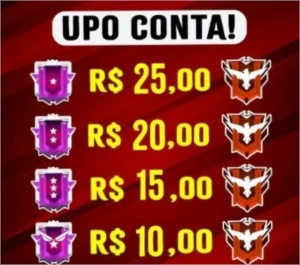 upo contas free fire até o mestre