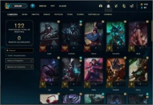 Conta platina 1 / platina 4 com 15 skins e 43 champs - League of Legends LOL