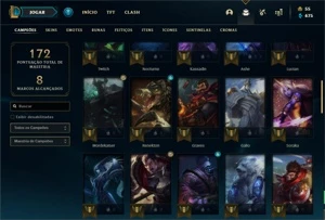 Conta ouro 3 com 60 Champs e 24 Skins - League of Legends LOL