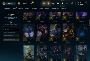 Prata 1 com 80 Champs e 17 Skins + 5 Fragmentos - League of Legends LOL