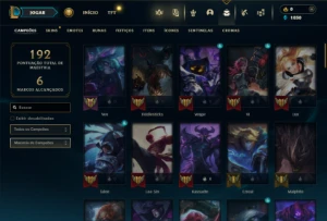 Prata 1 com 80 Champs e 17 Skins + 5 Fragmentos - League of Legends LOL