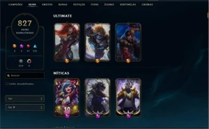 CONTA LOL, TODAS AS VITORIOSAS(MENOS JARVAN) 840 SKINS - League of Legends