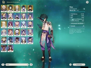 CONTA AR55 - 6 CHARS 5* - 7500 GEMAS - YELAN, ITTO, XIAO - Genshin Impact