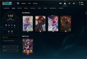 conta lol gold 188 skins - League of Legends