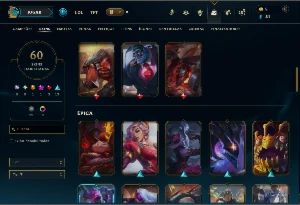 Esmeralda 1 com 95 Champs e 60 Skins +9 Fragmentos - League of Legends LOL