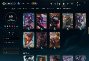 Esmeralda 1 com 95 Champs e 60 Skins +9 Fragmentos - League of Legends LOL