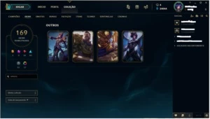 TODOS CAMPEÕES - BORDA PLAT - 169 SKINS - 100% SEGURA - League of Legends LOL