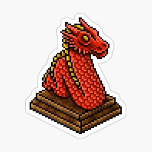 Serpa Red Habbo Hotel - Lâmpada Do Dragão De Fogo