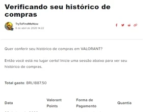 Conta Valorant Ascendente 1 + R$1900 gastos em skins + Todos