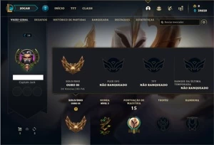 Conta ouro 3 com 23 Champs e 13 Fragmentos de skins - League of Legends LOL