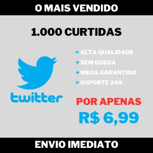 1.000 Curtidas no Twitter