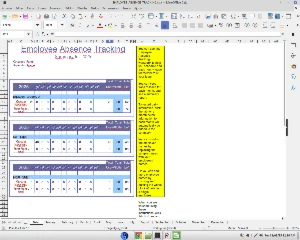 Employee Absence Tracking - Spreadsheet - Outros
