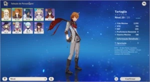 conta de genshin impact 5*ESTRELA CHILDE E MAIS 4 ESTRELAS 