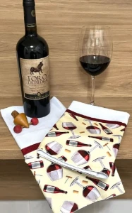 Pano de Prato Artesanal Vinho - Artesanato e Personalizados