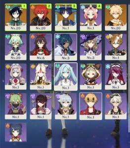 (AR10) Venti + Diluc+ Andarilho + Elegia do Suspiro Final - Genshin Impact