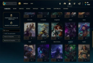 Conta Unranked com 32 Champs e 7 Skins + 7 Cromas - League of Legends LOL