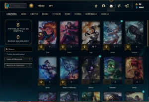 Conta Unranked com 32 Champs e 7 Skins + 7 Cromas - League of Legends LOL
