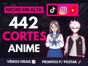 Pack 442 Cortes de Animes - Edits Vídeos Virais Reels Tiktok - Vídeos e Cortes Cortes Virais