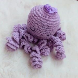 Kit Sapatinho e Polvo Lilás com Flores - Artesanato e Personalizados