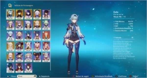 conta ar 56 com várias armas e personagens 5* - Genshin Impact