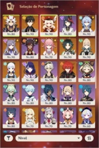 Genshin Impact - Conta com muitos 5* - AR57 - Grand Fantasia GF