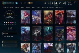 Bronze 2 com TODOS os Champs e 280 Skins ( Nivel 596 ) - League of Legends LOL