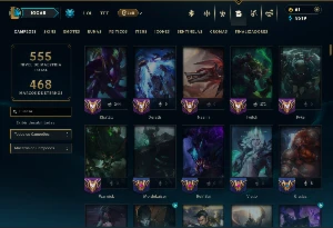 Bronze 2 com TODOS os Champs e 280 Skins ( Nivel 596 ) - League of Legends LOL