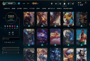Bronze 2 com TODOS os Champs e 280 Skins ( Nivel 596 ) - League of Legends LOL