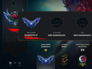 Conta Diamante Iv Sem Email Confirmado - League of Legends LOL