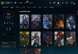 Conta desde 2013 / 70 skins / mmr d4 - League of Legends LOL