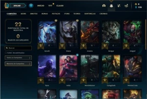 Conta ouro 4 com 27 Champs e 1 Skin - League of Legends LOL