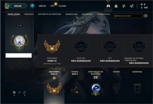 Conta ouro 4 com 27 Champs e 1 Skin - League of Legends LOL