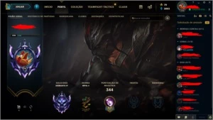 Conta Diamante, Lvl 194, 45 Skins, 105 Champs, Mmr Bom... - League of Legends LOL
