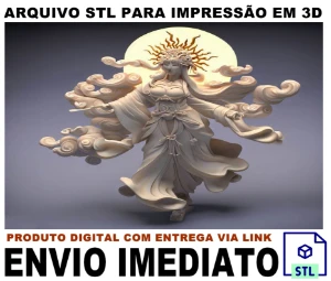 STL Para Impressão 3D - Deusa Amaterasu
