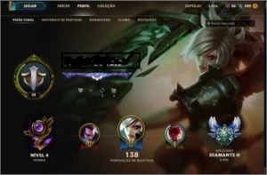 Conta De Lol Diamante 2 + Riven camp da sision 2 - League of Legends
