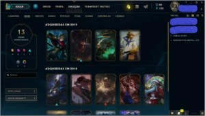 Conta Nvl 112 Platina II 56 champs 13 Skins por R$120,00 - League of Legends LOL