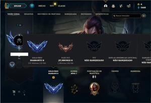 Conta diamante 2 com 56 Champs e 15 Skins + 4 Fragmentos - League of Legends LOL